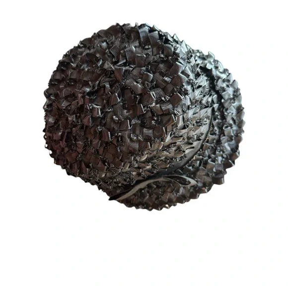1940s Union Label Black Raffia Straw Bucket Hat‎ - Picture 5 of 7